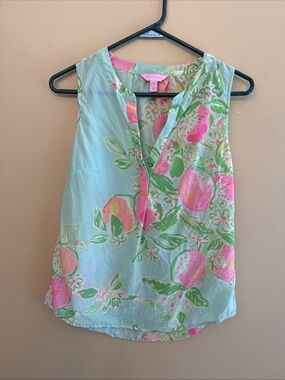 Lilly Pulitzer Mint & Pink Floral Sleeveless Camisole